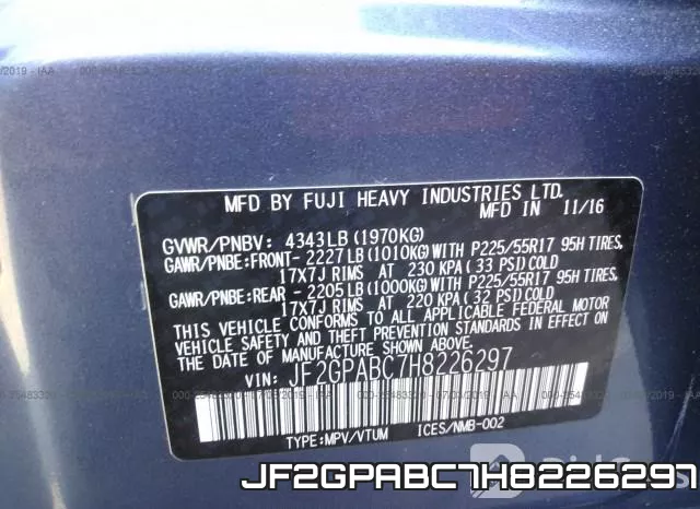 JF2GPABC7H8226297 фото 9