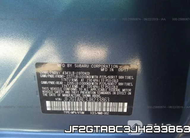 JF2GTABC3JH233863 фото 10