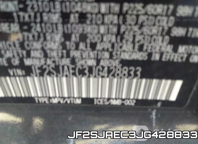 JF2SJAEC3JG428833 фото 9