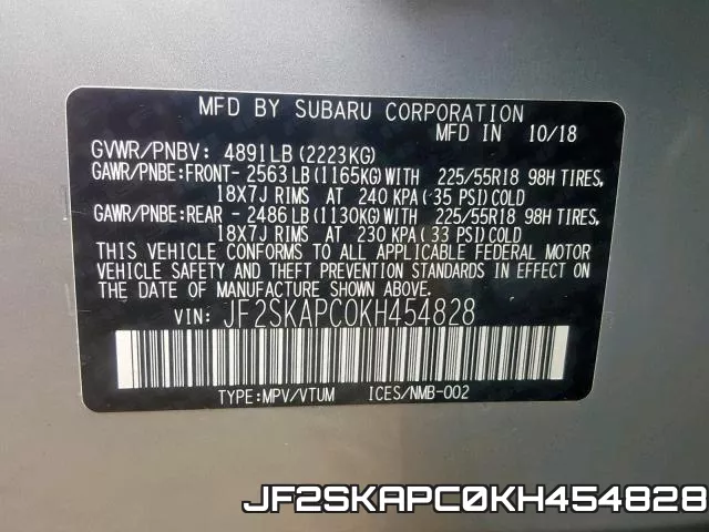 JF2SKAPC0KH454828 фото 2