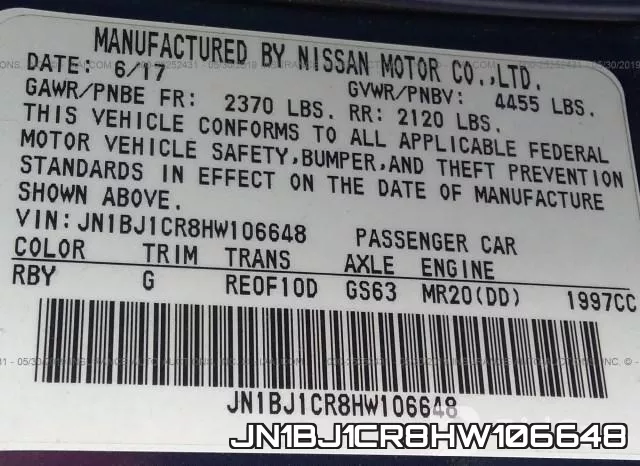 JN1BJ1CR8HW106648 фото 10
