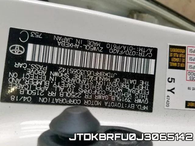 JTDKBRFU0J3065142 фото 2