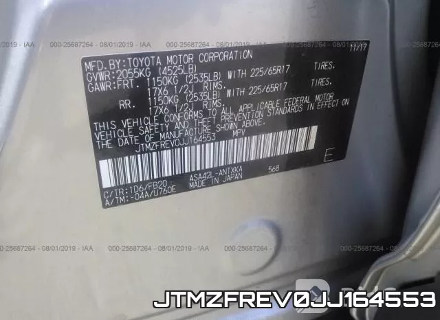JTMZFREV0JJ164553 фото 10