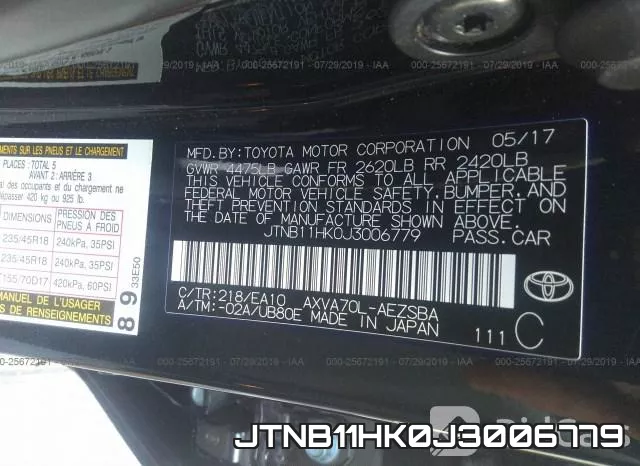 JTNB11HK0J3006779 фото 10