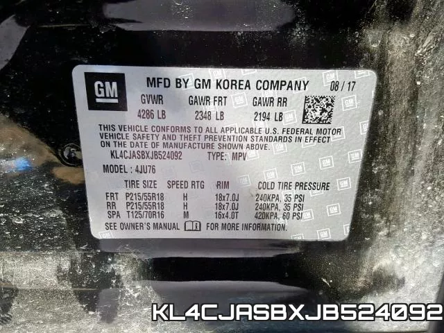KL4CJASBXJB524092 фото 2
