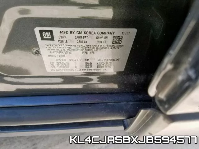KL4CJASBXJB594577 фото 2
