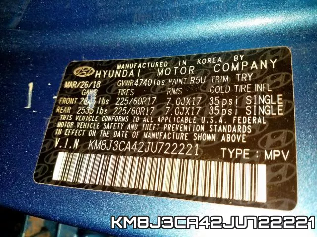 KM8J3CA42JU722221 фото 2