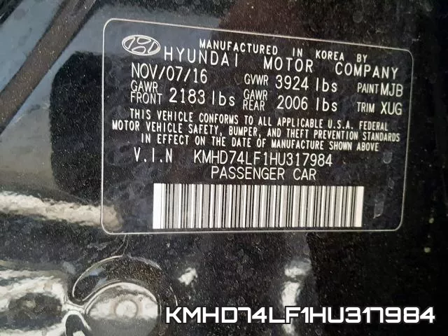 KMHD74LF1HU317984 фото 2