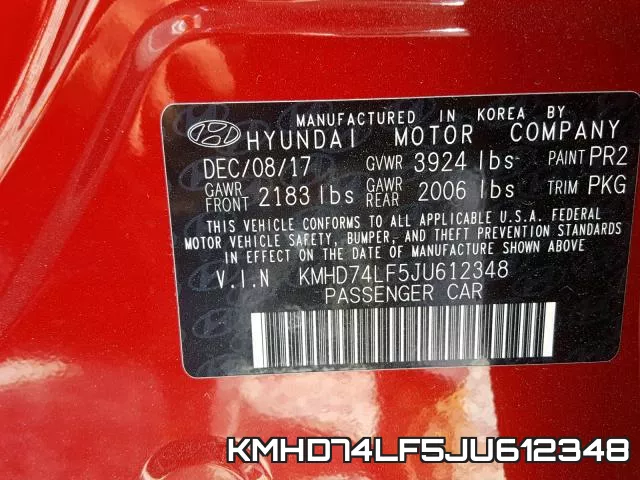 KMHD74LF5JU612348 фото 2