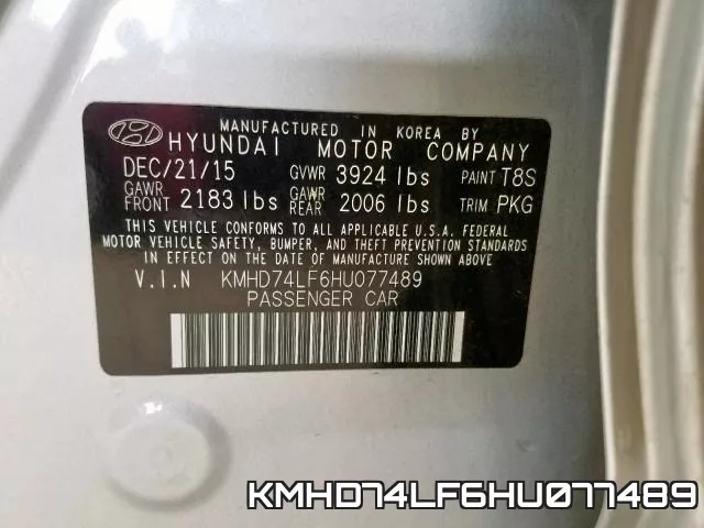 KMHD74LF6HU077489 фото 2