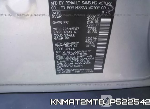 KNMAT2MT8JP522542 фото 10