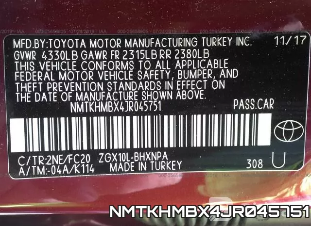 NMTKHMBX4JR045751 фото 10