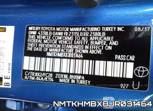 NMTKHMBX8JR031464 фото 10