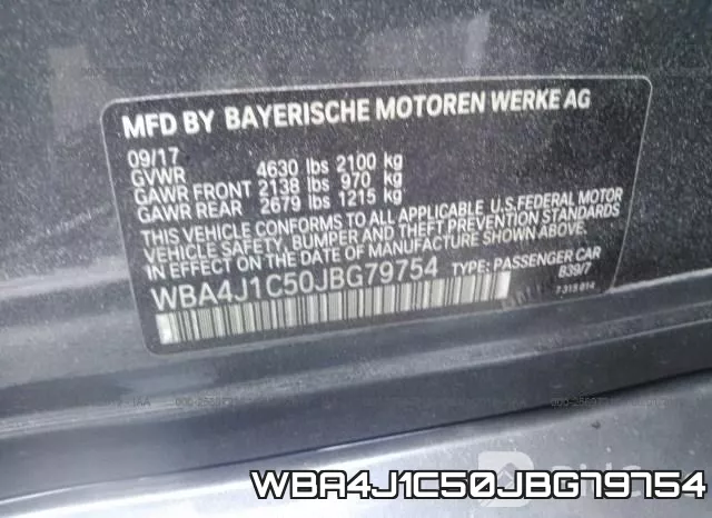 WBA4J1C50JBG79754 фото 10
