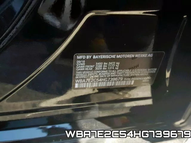 WBA7E2C54HG739679 фото 2