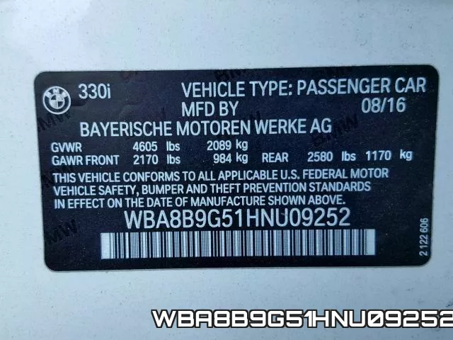 WBA8B9G51HNU09252 фото 2