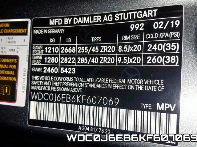 WDC0J6EB6KF607069 фото 2