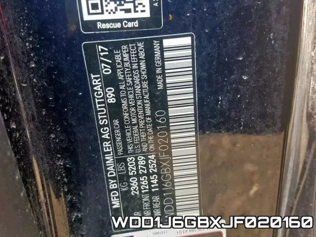 WDD1J6GBXJF020160 фото 2