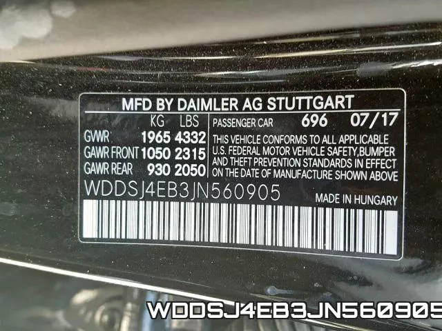 WDDSJ4EB3JN560905 фото 2