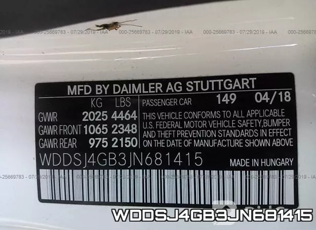 WDDSJ4GB3JN681415 фото 10