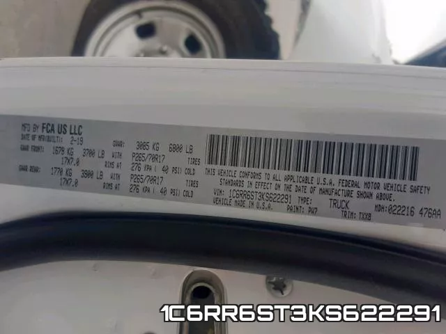 1C6RR6ST3KS622291 фото 2
