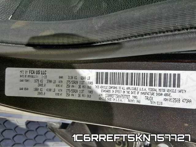 1C6RREFT5KN757727 фото 2