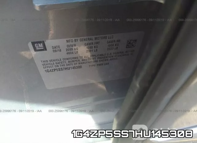 1G4ZP5SS7HU145308 фото 10