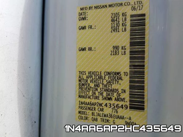 1N4AA6AP2HC435649 фото 2