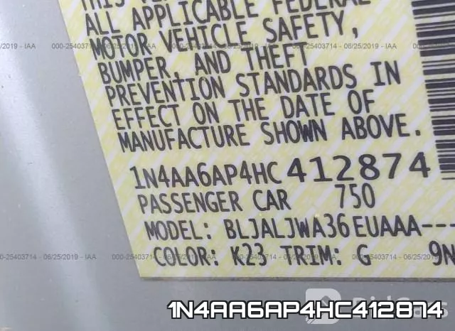 1N4AA6AP4HC412874 фото 10