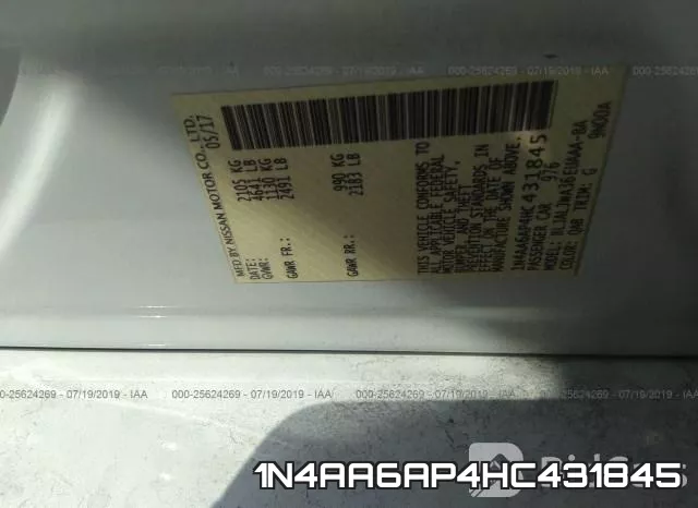 1N4AA6AP4HC431845 фото 10