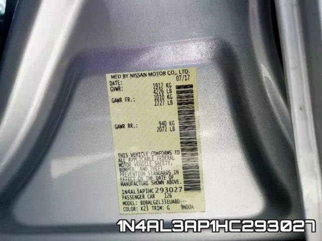 1N4AL3AP1HC293027 фото 2
