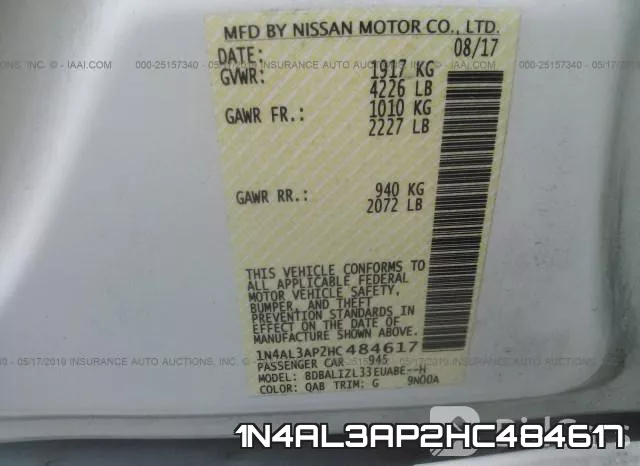 1N4AL3AP2HC484617 фото 10