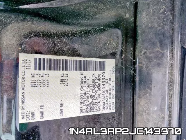 1N4AL3AP2JC143370 фото 2