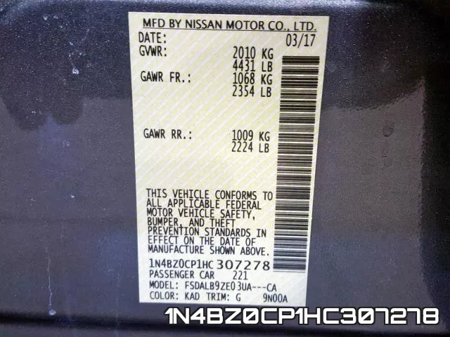 1N4BZ0CP1HC307278 фото 2