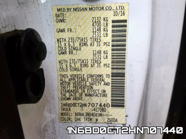 1N6BD0CT2HN707440 фото 2