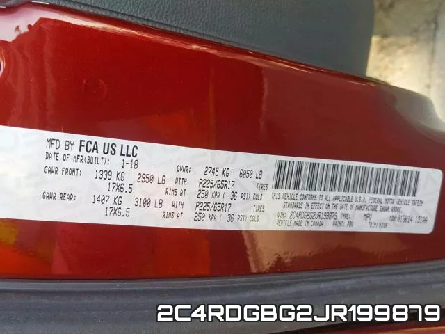 2C4RDGBG2JR199879 фото 2