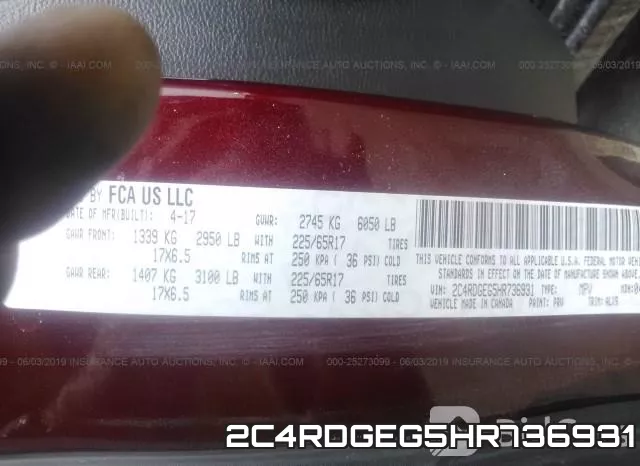 2C4RDGEG5HR736931 фото 10