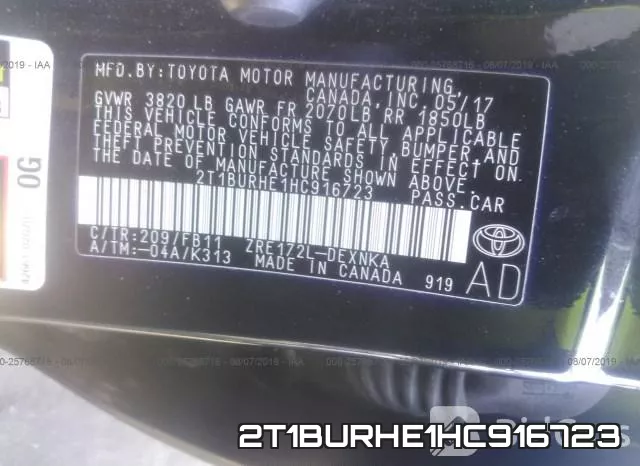 2T1BURHE1HC916723 фото 10