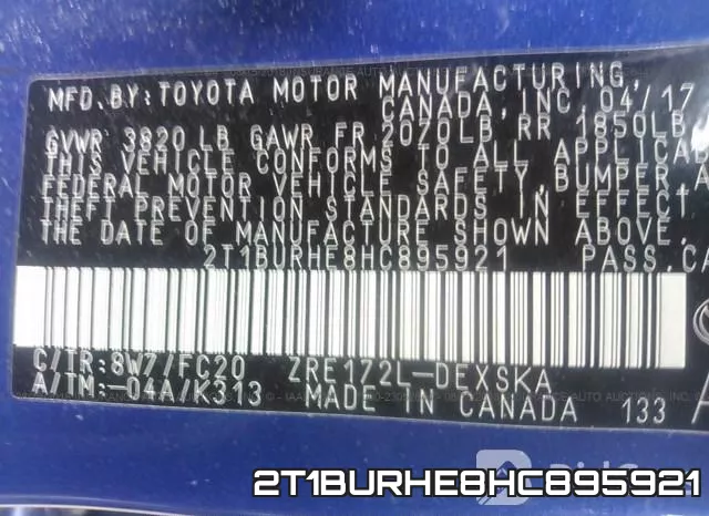 2T1BURHE8HC895921 фото 10