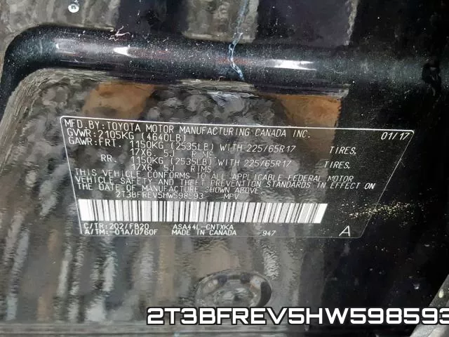 2T3BFREV5HW598593 фото 2