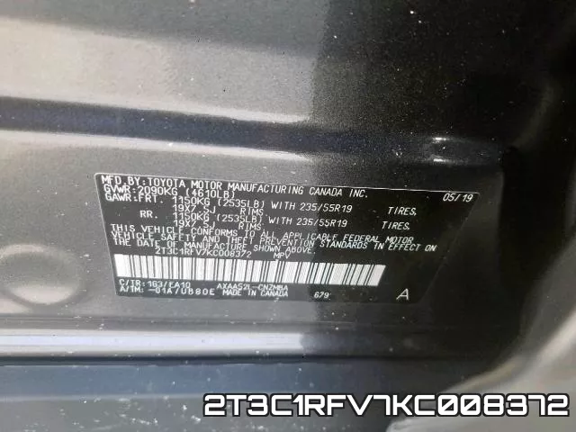 2T3C1RFV7KC008372 фото 2