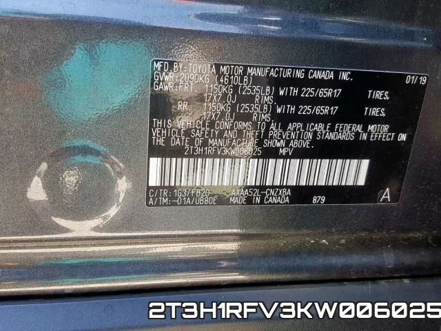 2T3H1RFV3KW006025 фото 2