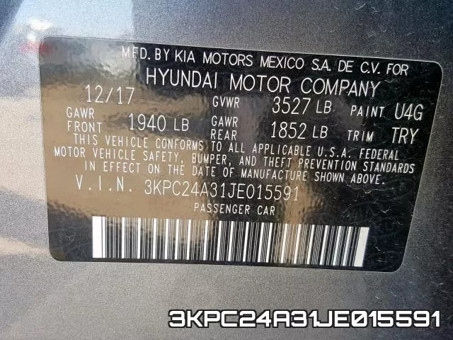 3KPC24A31JE015591 фото 2