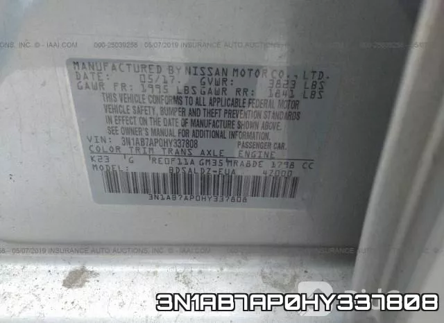 3N1AB7AP0HY337808 фото 10