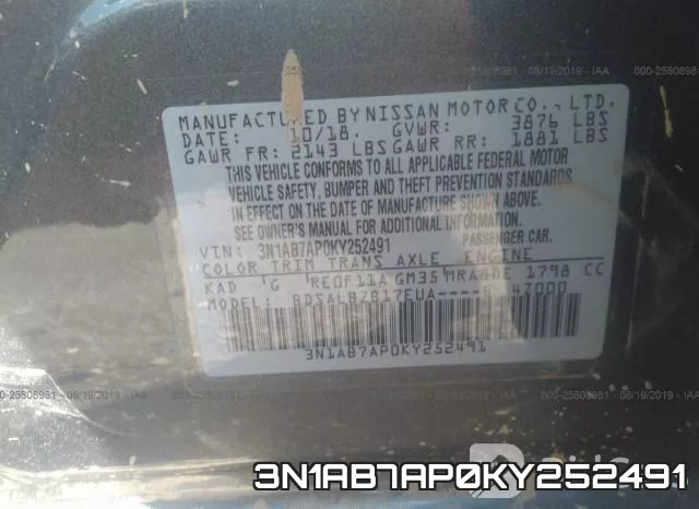 3N1AB7AP0KY252491 фото 10