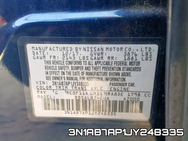 3N1AB7AP1JY248335 фото 2