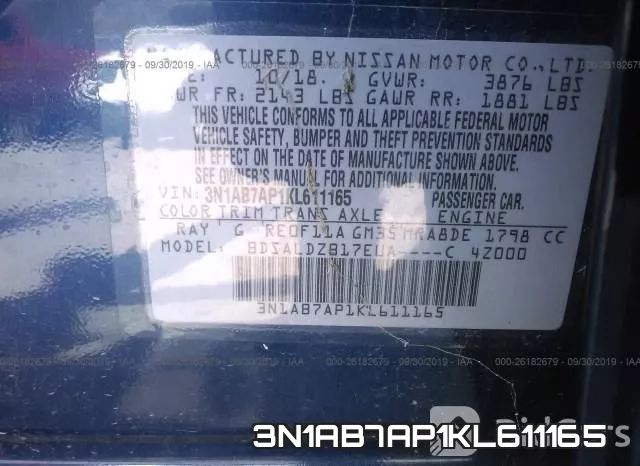 3N1AB7AP1KL611165 фото 10