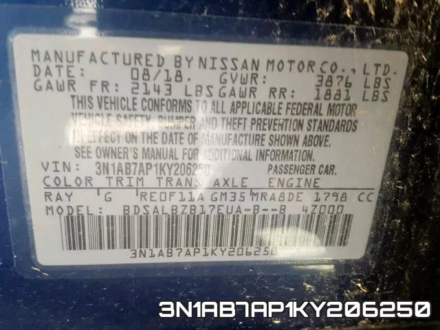 3N1AB7AP1KY206250 фото 2