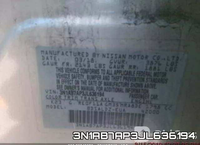 3N1AB7AP3JL636194 фото 4