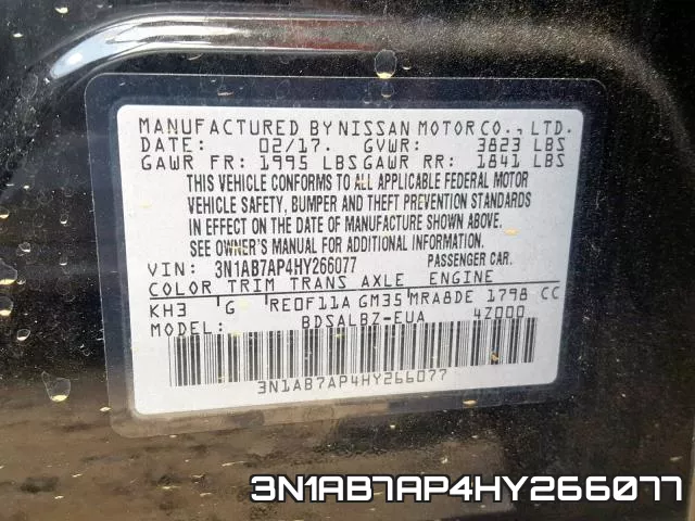 3N1AB7AP4HY266077 фото 2
